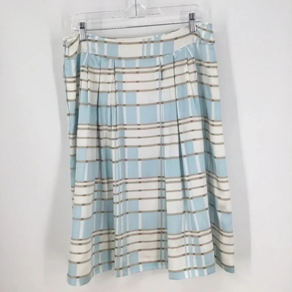 Pendleton Women’s Pleated Silk Skirt Business Casual Stripe Size 12 - Picture 3 of 7